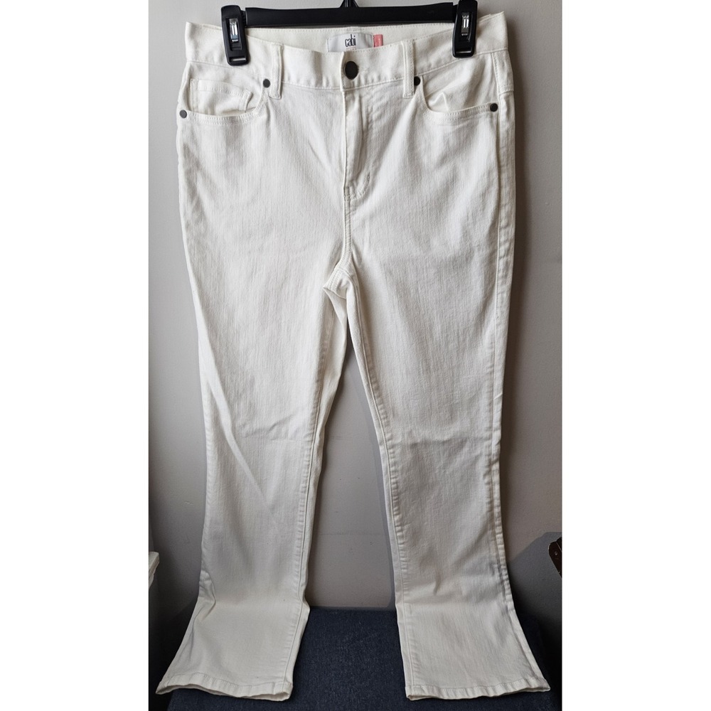 CAbi White Bootcut‎ Jeans Women's Size 4 Stretch Denim Mid Rise Flare